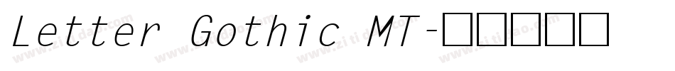 Letter Gothic MT字体转换